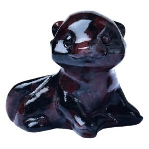 Garnet Otter Figurine