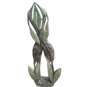 Shona Hand Carved Cobalt Stone Birds Sculpture