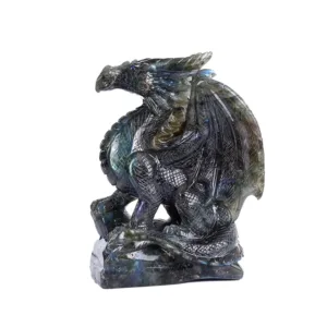 Labradorite Crystal Pterosaur Sculpture